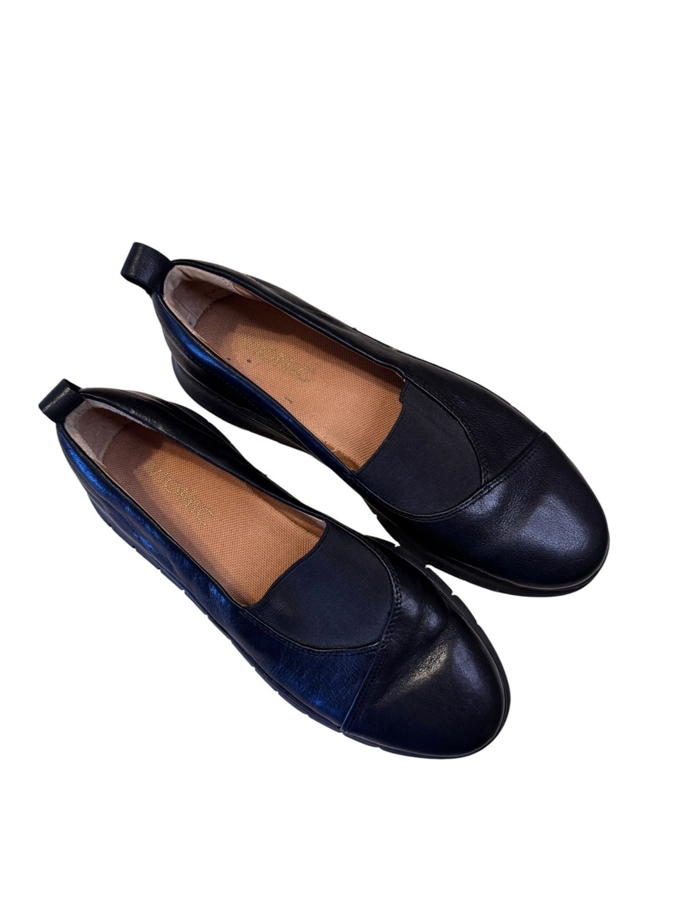 Vionic Linden Women's Black Leather Slip-On Shoes Loafers Size 7